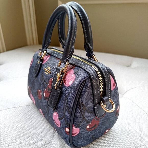 Coach Mini Rowan Crossbody Bag In Signature Canvas With Cherry Print CY741 - Picture 3 of 17